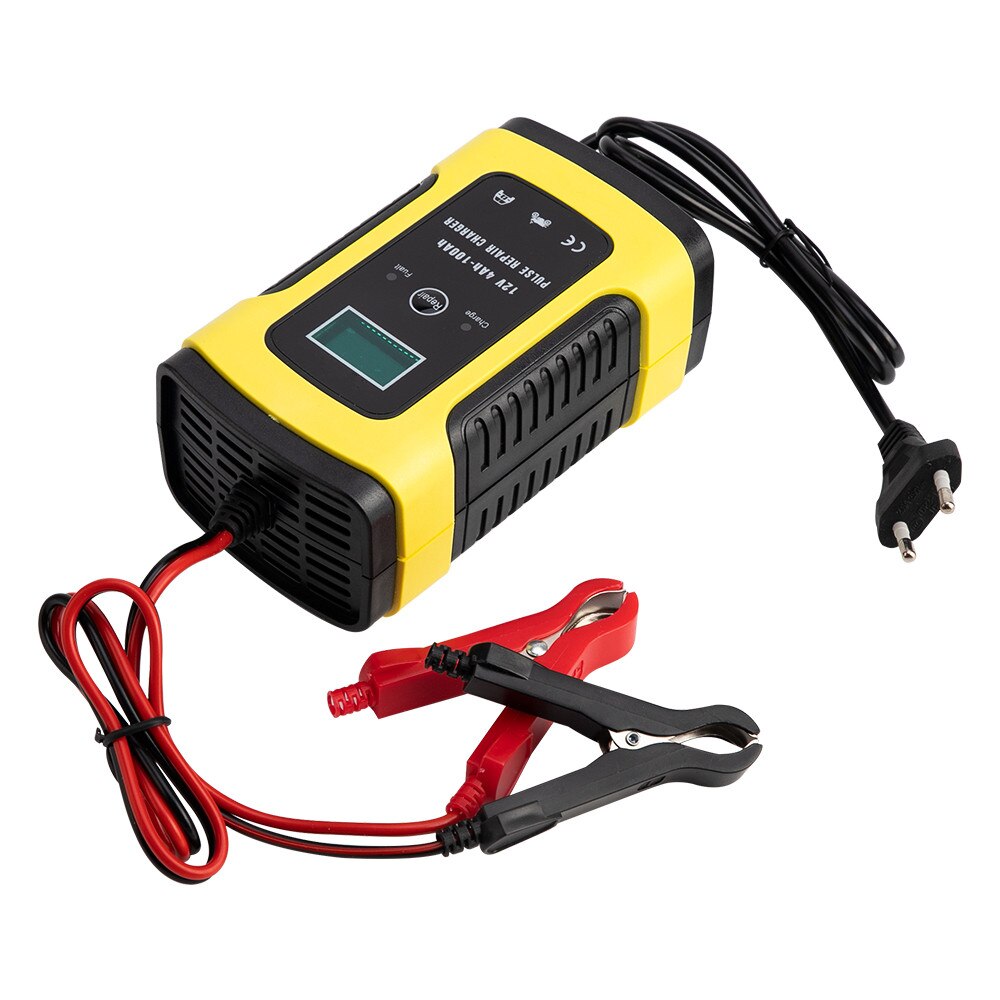 Full Automatic Car Battery Charger 110V To 220V To 12V 6A LCD Smart Fast for Auto Motorcycle Lead-Acid Batteries Charging