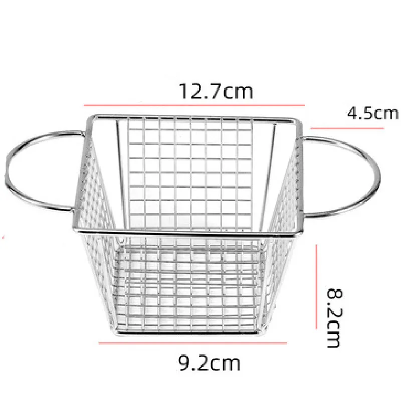 Mini Cesta De Fritação De Aço Inoxidável, Pequena Cesta De Fritação, Tela De Filtro, Lanche Comercial, Dim sum, Quadro De Cesta: Violeta