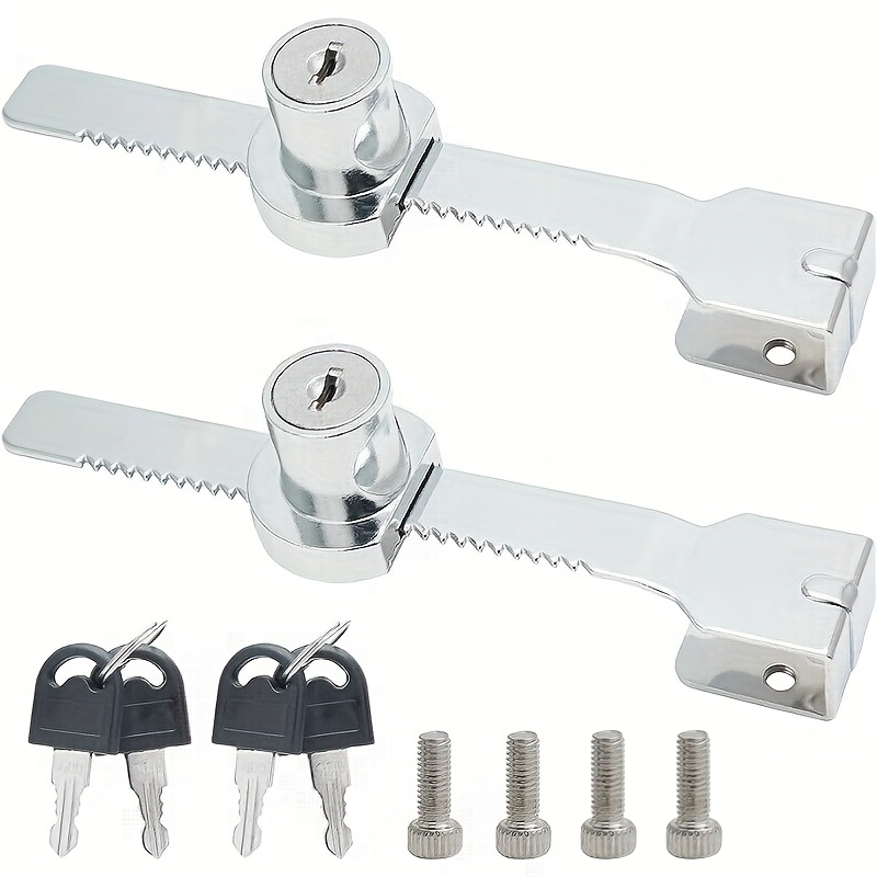 1-5Pcs Sliding Glass Door Lock With Key, Showcase With Chrome Finish, Security Slide Case, Proof Safety Cabinet Glass Doors Lock