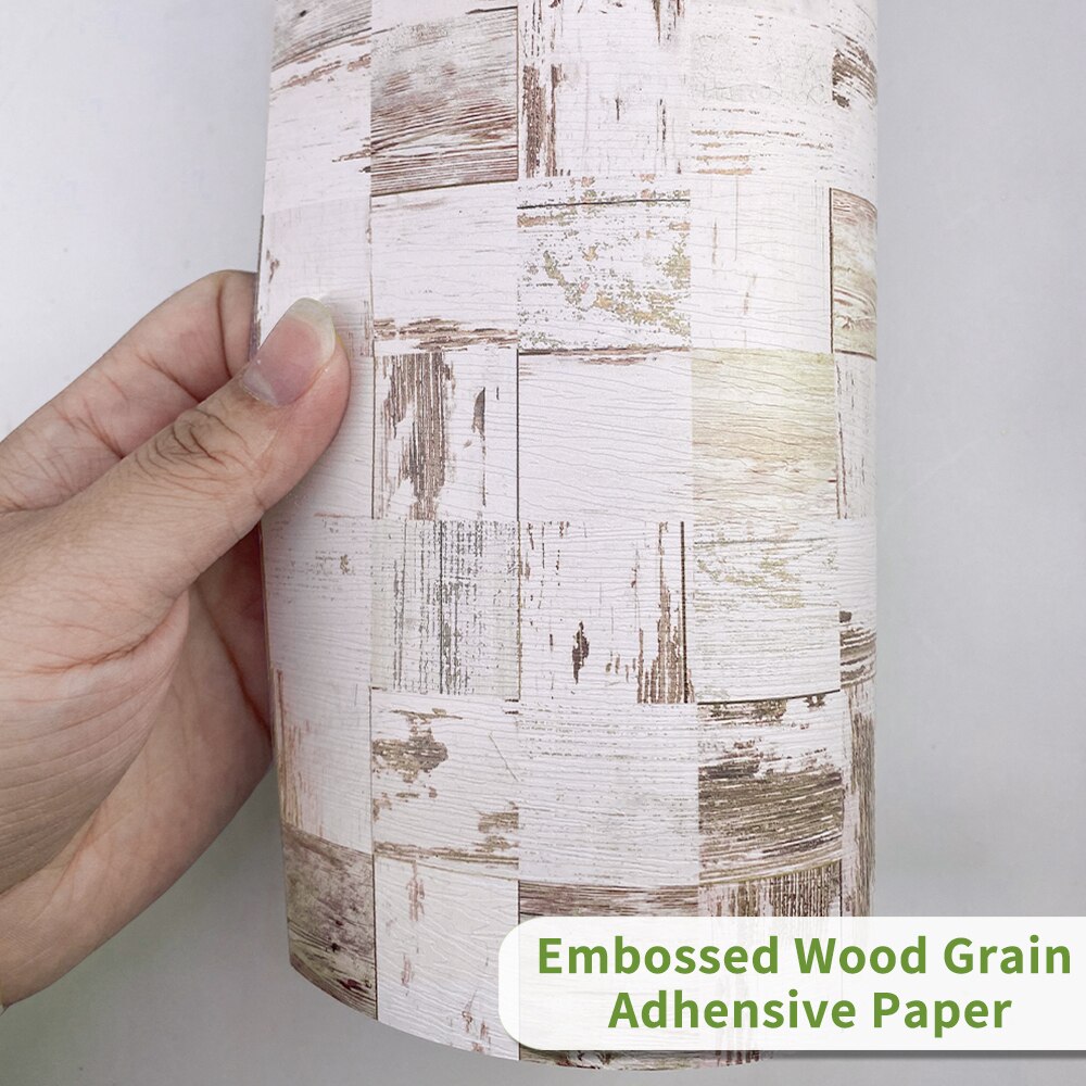 Funlife® Light Brown Wood Mosaic Tile Sticker Peel&amp;Stick Wall Sticker Kitchen Easy to Clean Self-Adhesive Kitchen Backsplash DIY