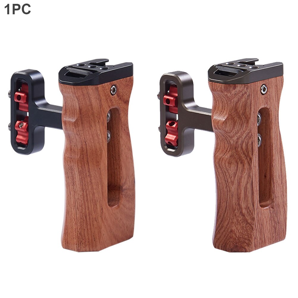 Ergonomischer seitengriff für kamerakäfige, höhenverstellbar, zubehör-blitzschuh, universelle verlängerung für dslrs mit schraubgewinde