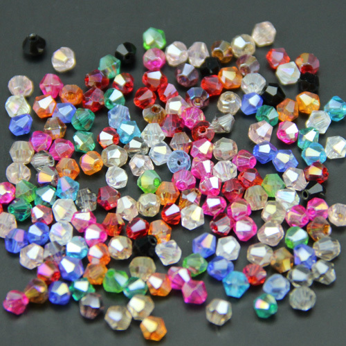 JHNBY 3mm 200pcs AAA Bicone Upscale Austrian crystals beads AB color plating Loose bead bracelet Jewelry Making Accessories DIY: 300 Mixed color