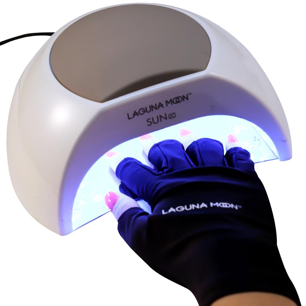 24W/48W UV lámpara LED para manicura secador de uñas de Gel de uñas esmalte lámpara secador de uñas máquina de curado de uñas de Gel polaco guantes con protección UV
