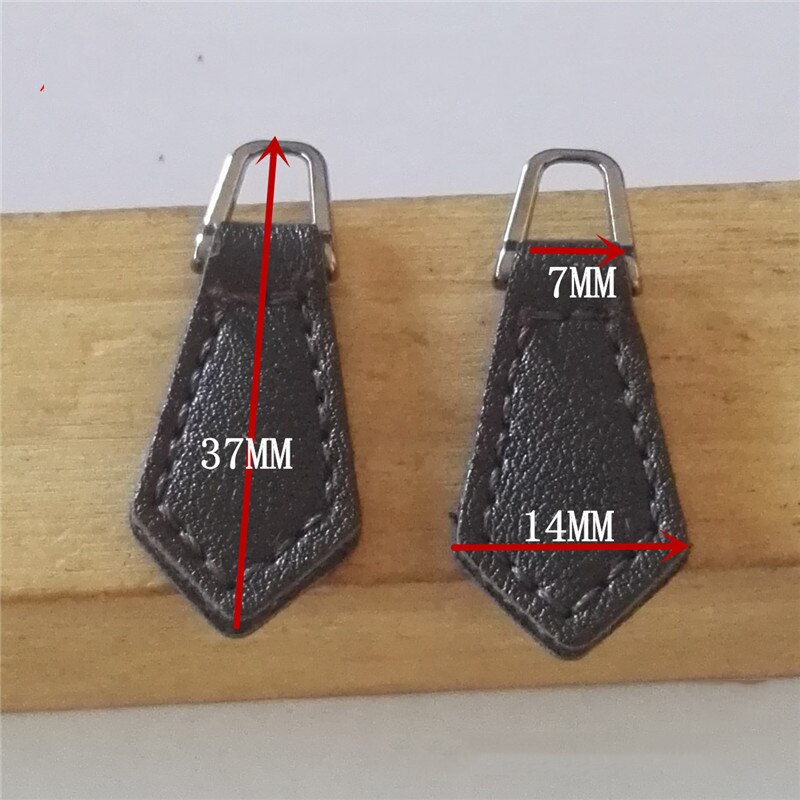 10Pcs Meetee 29-40mm Faux Leather Zipper Slider Pulls DIY Handmade Clothing Bag Hand Pendant Luggage Zip Puller Decor Accessory