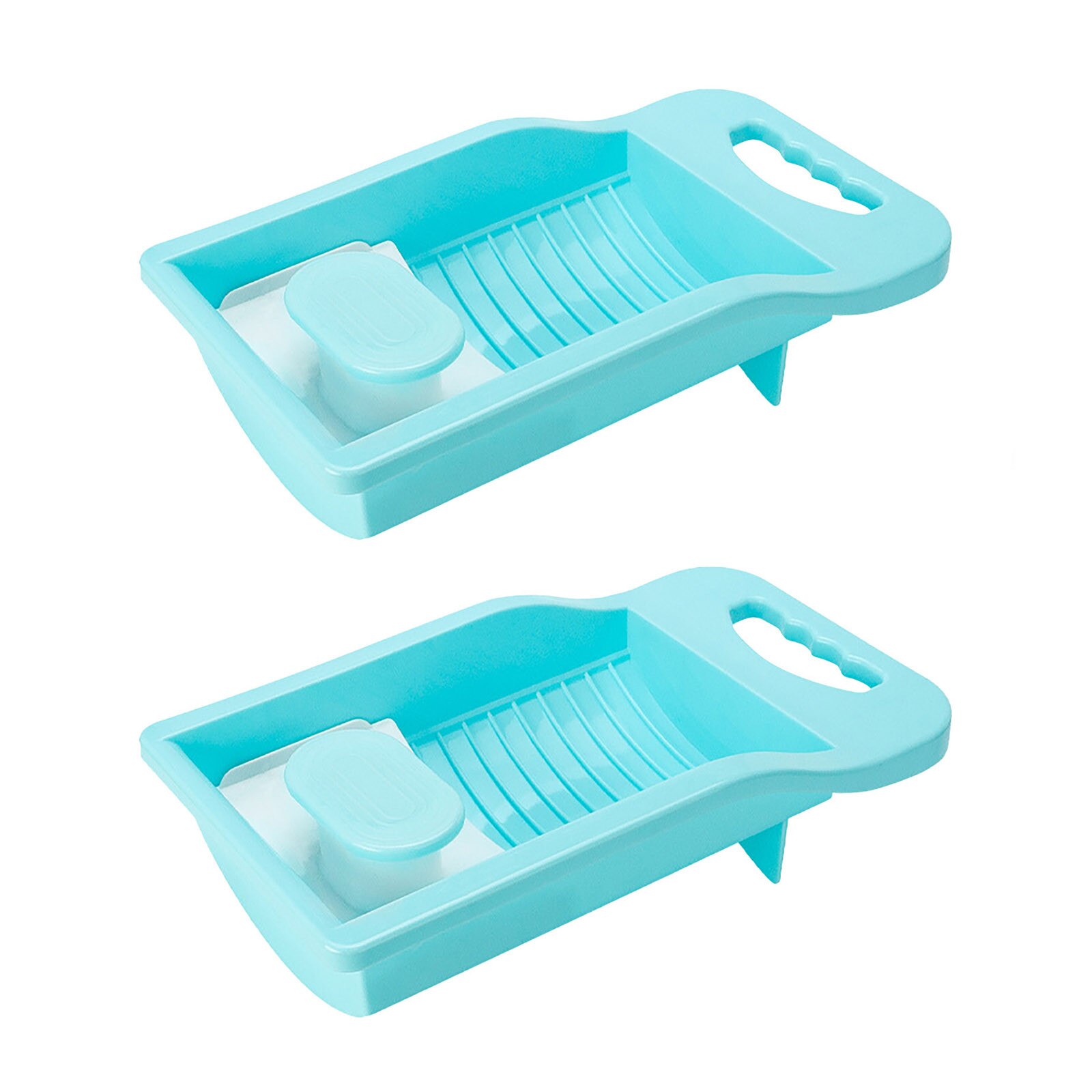 2PC Plastic Laundry Washboard Non-slip Underwear Sock Mini Washboard Scrubboards Washing Board Soap Holder Laundry Scrubbing: A
