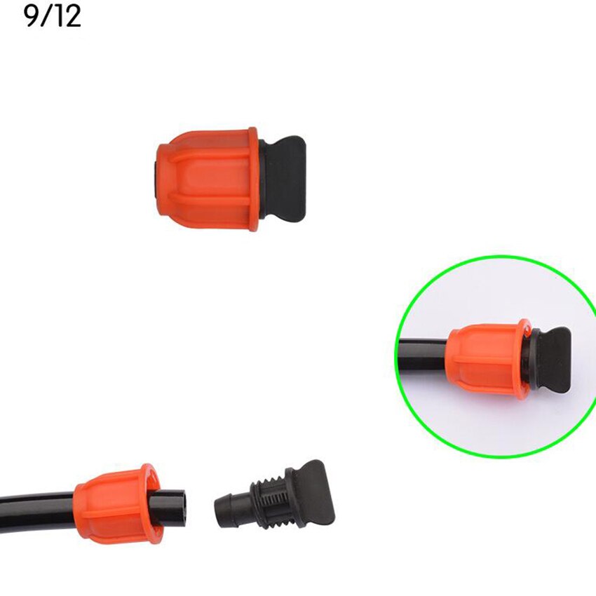 1 st Verneveling Nozzle Water Control Spuit DIY Micro Drip Irrigatie Plant Self Tuin Mist Sprinkler met Slang Connector 9/12: Single hole