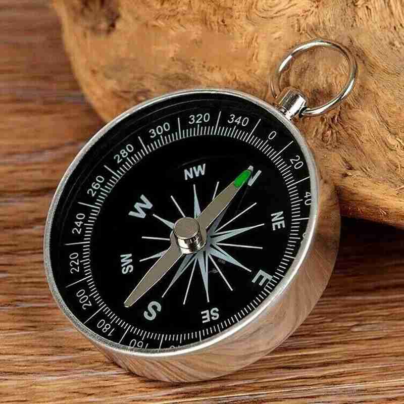 Black Portable Aluminum Lightweight Emergency Compass Compass Navigation G44-2 Tool Wild Compass Outdoor Tool Survival U8T0