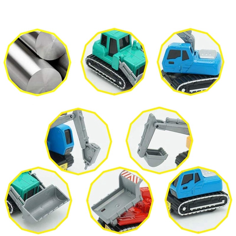 4Pack Bouwvoertuigen Speelgoed Metalen Techniek Tractor Mini Pull Back Auto Play Set Feestartikelen Voor Kids Peuter Jongens