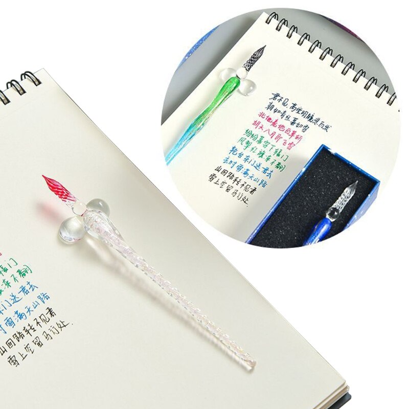 Crystal Starry Sky Glass Ink Pen Glass Dip Pen For Writing Fountain Pen