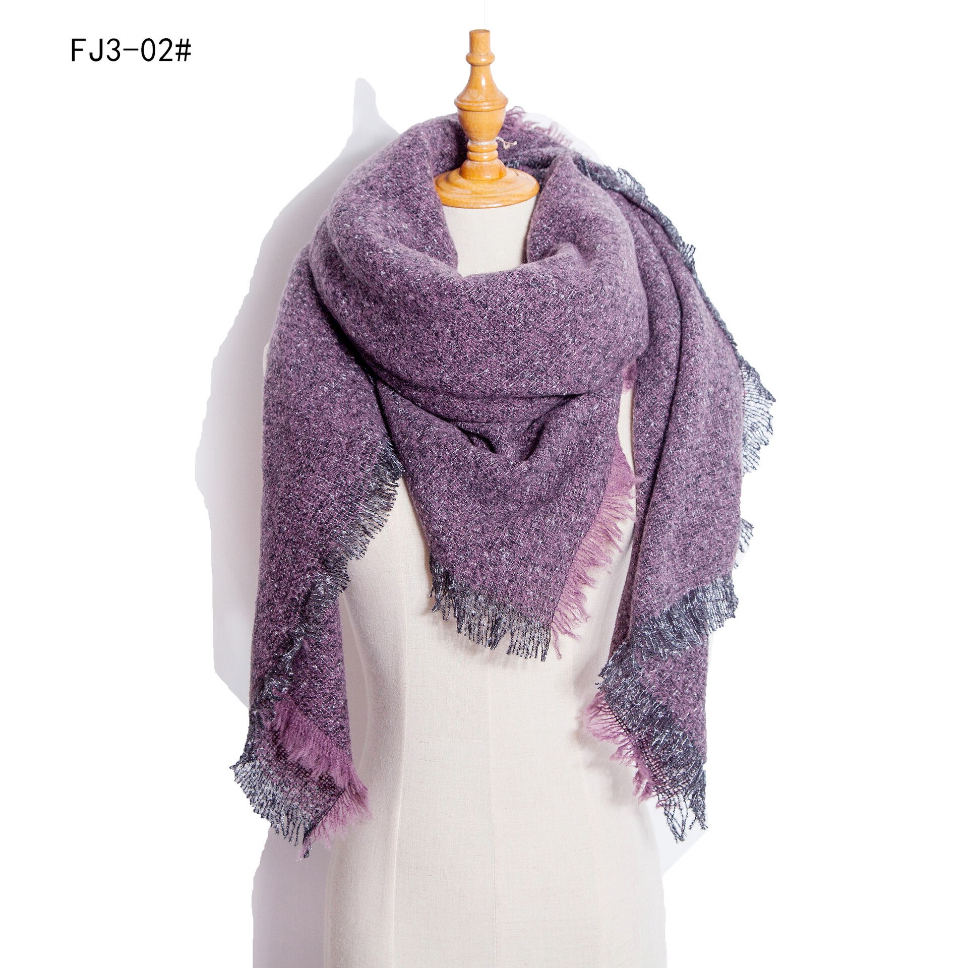 Women Winter Scarf Triangle Knitted Scarf Casual Ladies Plaid Pashmina Shawl and Wrap Female Foulard Scarves Echarpe Bufanda