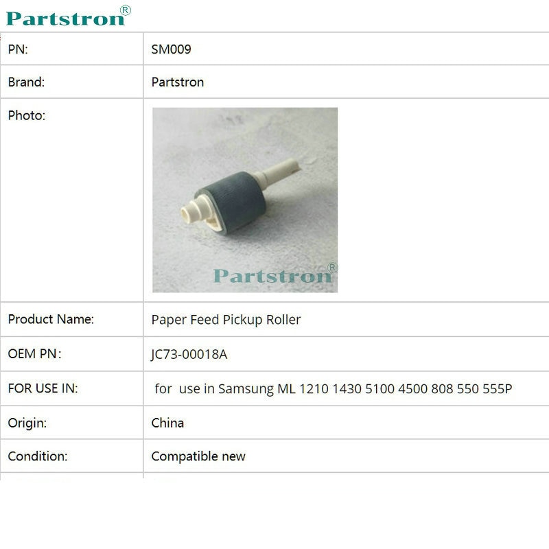 1Pc Paper Feed Pickup Roller JC73-00018A for use in Samsung ML 1210 1430 5100 4500 808 550 555P Printer Parts