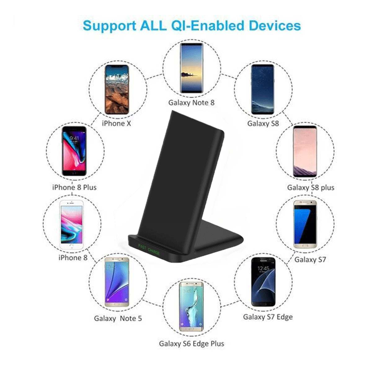 30W Dubbele Spoel Qi Draadloze Fast Charger Verticale Quick Opladen Beugel High Power Docking Stand Voor Mate30 Pro/mi9 Pro Xiaomi