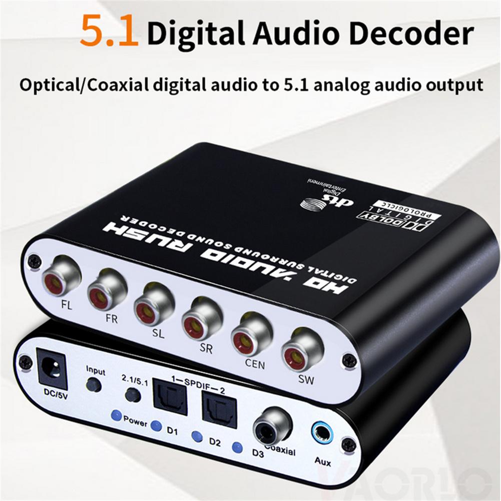 5,1 kanal Dts Dolby/ac-3 Digital Audio- Decoder Starke Mobilität Fiber koaxial Rca Analog Konverter Klang Audio- Adapter Verstärker