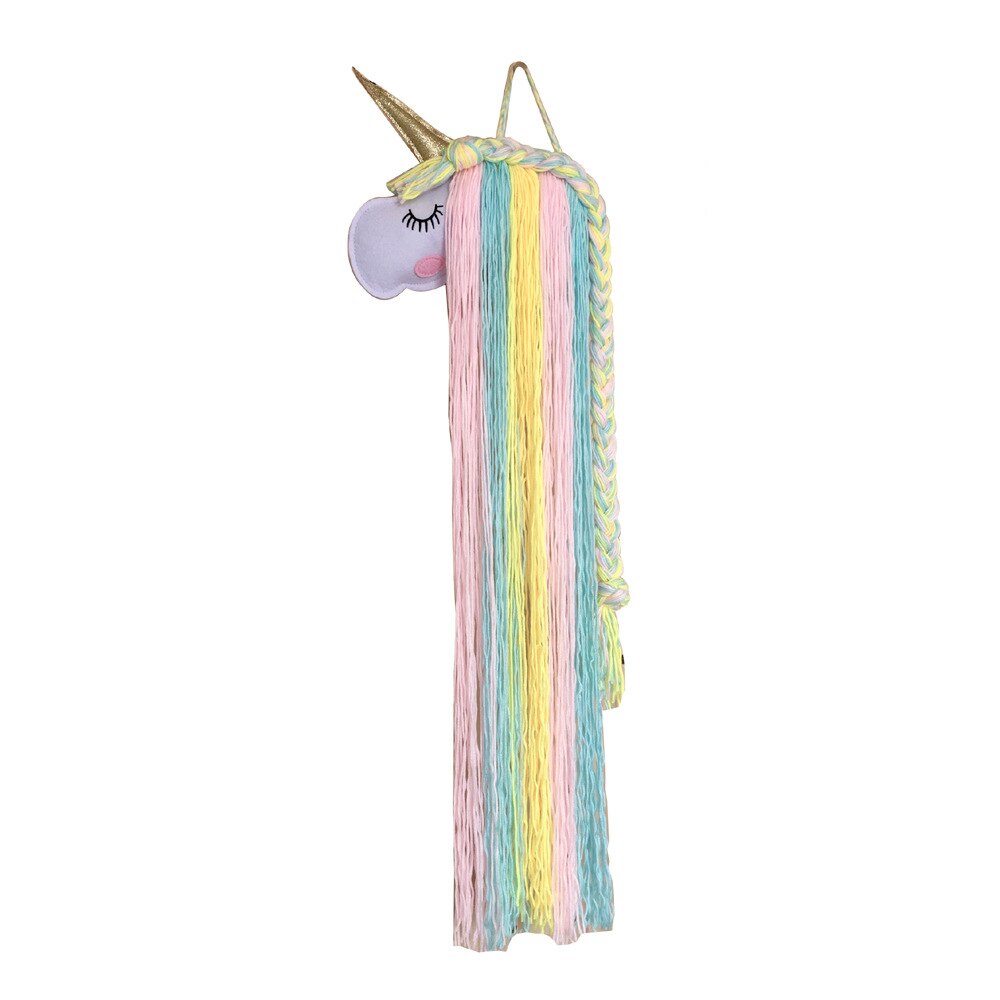 Einhorn Haar BöGen Lagerung Gürtel Ornamente 100% Handgemachte Mädchen Haar Clips Haarspange Haarband Hängen Dekor Organizer: G