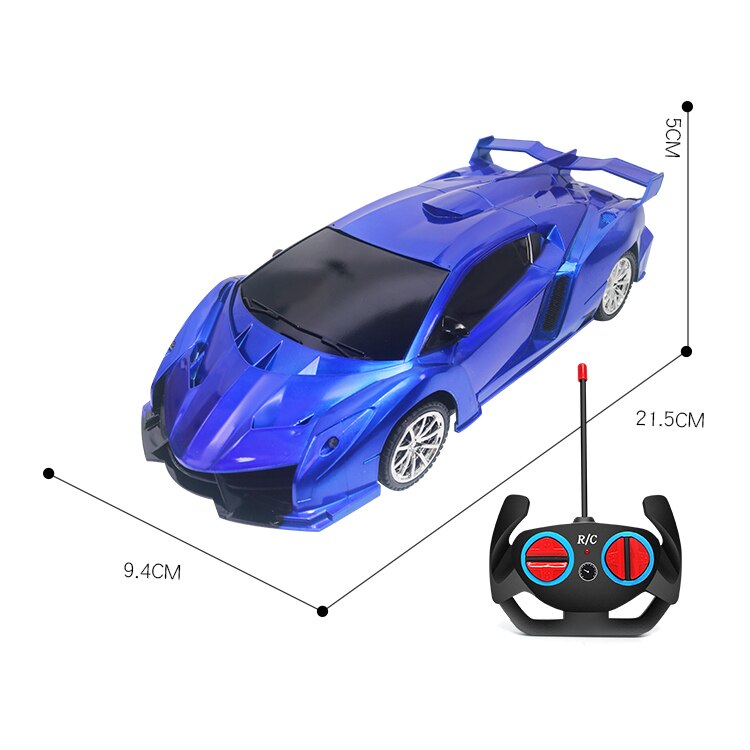 1:18 Rc Auto 4wd MODE2 Kunststoff Power Räder für Kinder Jungen Spielzeug Pädagogisches Spielzeug Fernbedienung Auto Spielzeug für Kinder: BLUE RC CAR 2