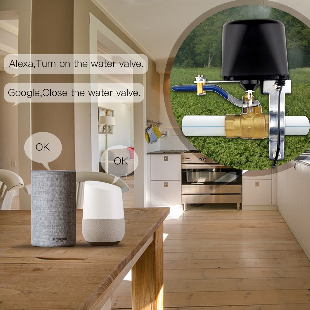 Smart gräsmatta vattenventil wifi hemautomationssystem ventilstyrning för gas eller vatten röststyrning fungerar med alexa echo google hem