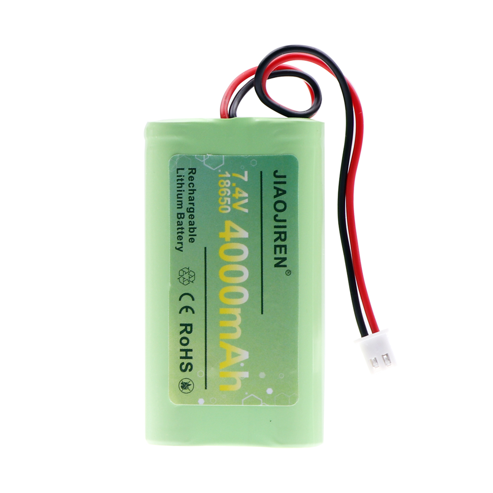18650 7.4V lithium battery 4000mAh rechargeable 18650 battery pack for megaphone speaker with protection board 7.4V XH2.54 PLUG