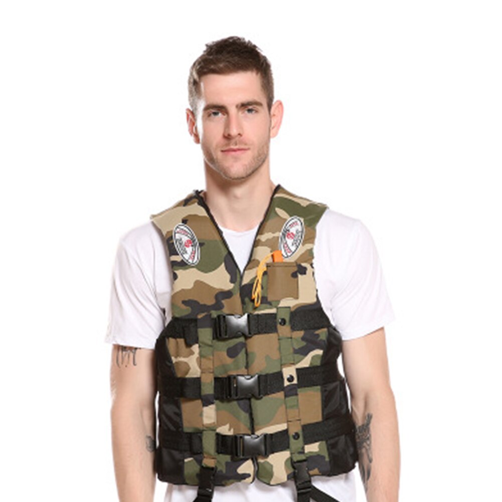 Outdoor Zwemvest Camouflage Drifting Reddingsvest Reflecterende Zwemvest Voor Kajakken Vissen Zeilen Floatation Leven Veiligheid