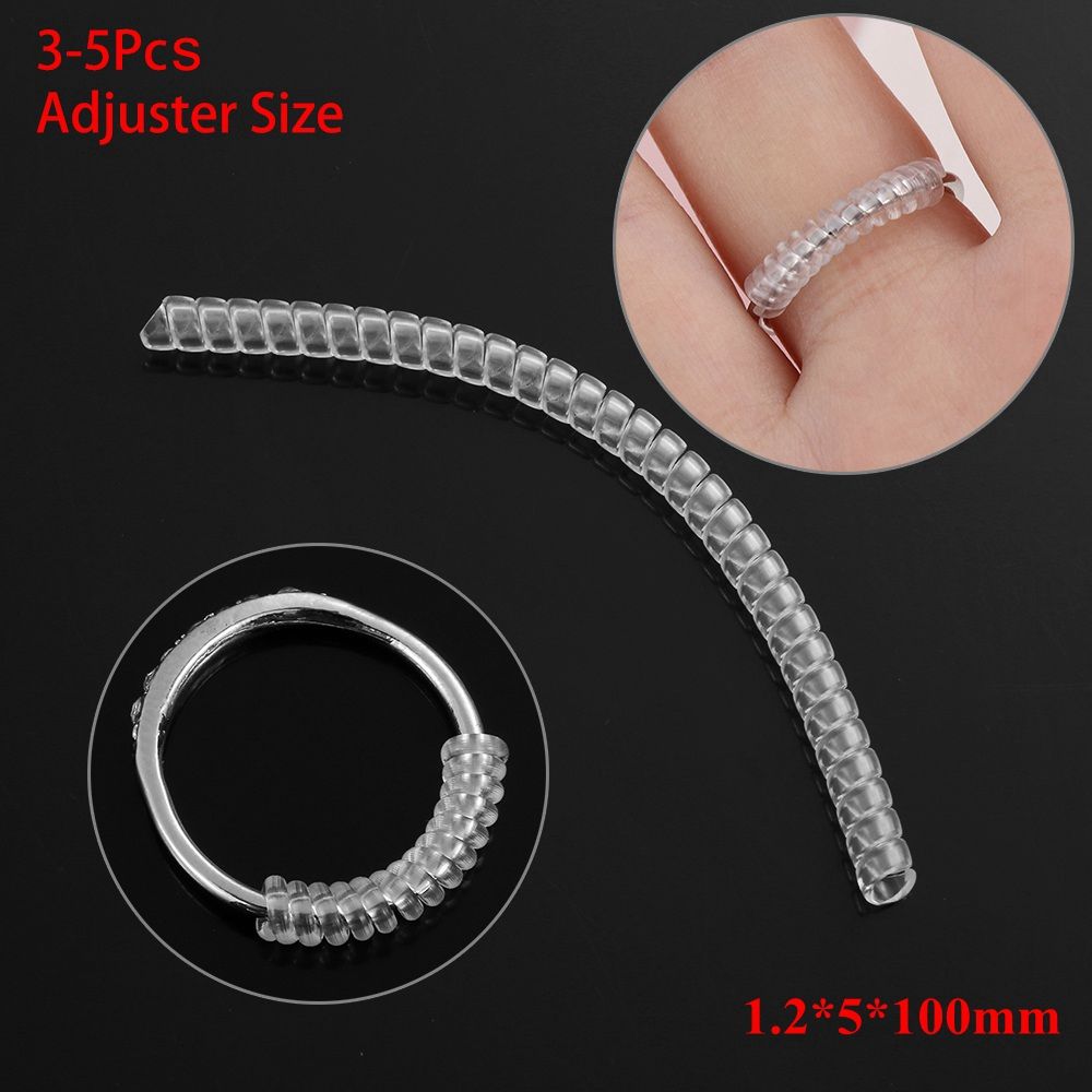 5 PCs/Set Invisible Spiral Ring Size Adjuster for Rings Loose Jewelry Guard Tightener Reducer Resizing Tools Jewelry Tools: 3