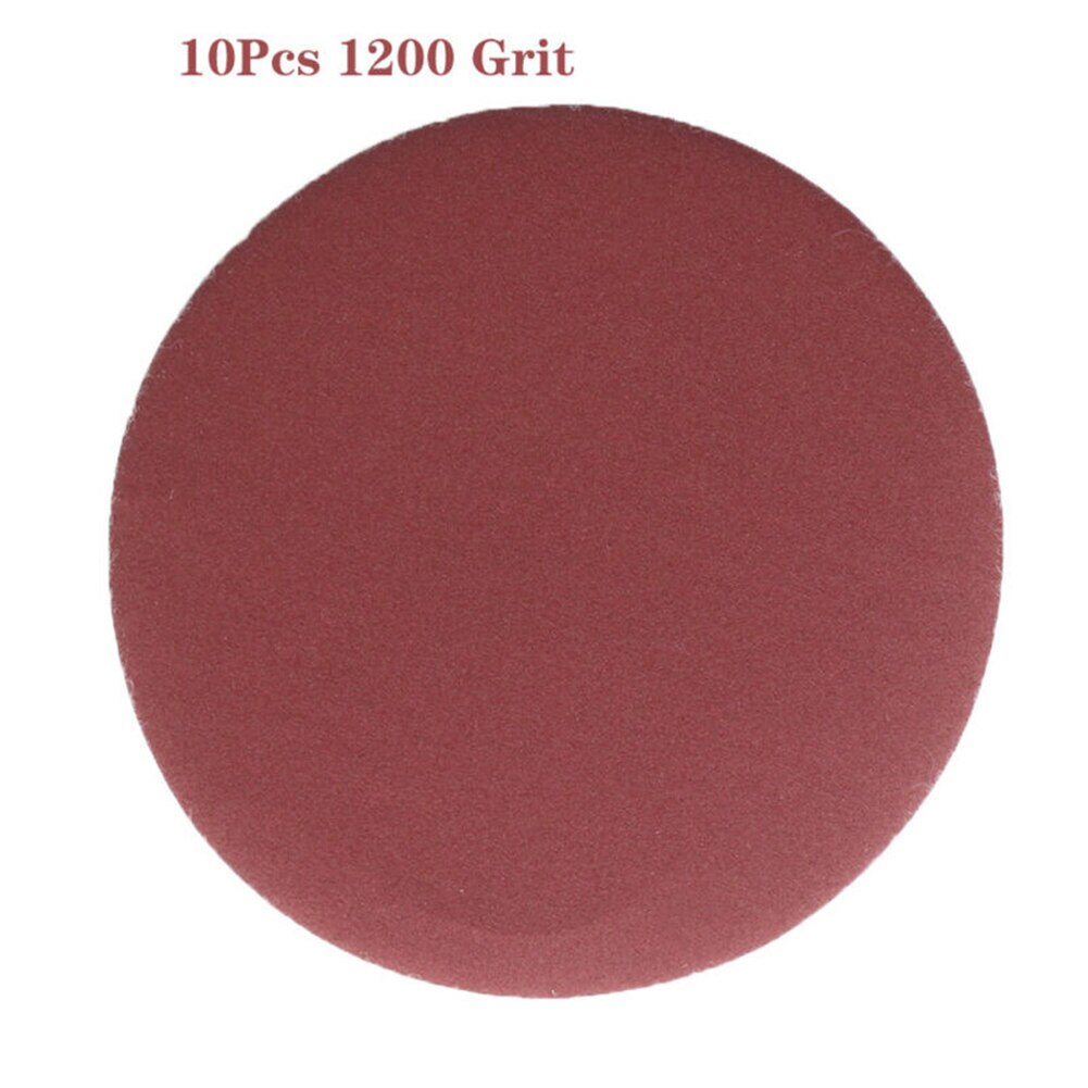 10pcs 5inch/125mm 40-2000Grit Round Shape Disk Sand Sheets Sandpaper Polishing: Pink