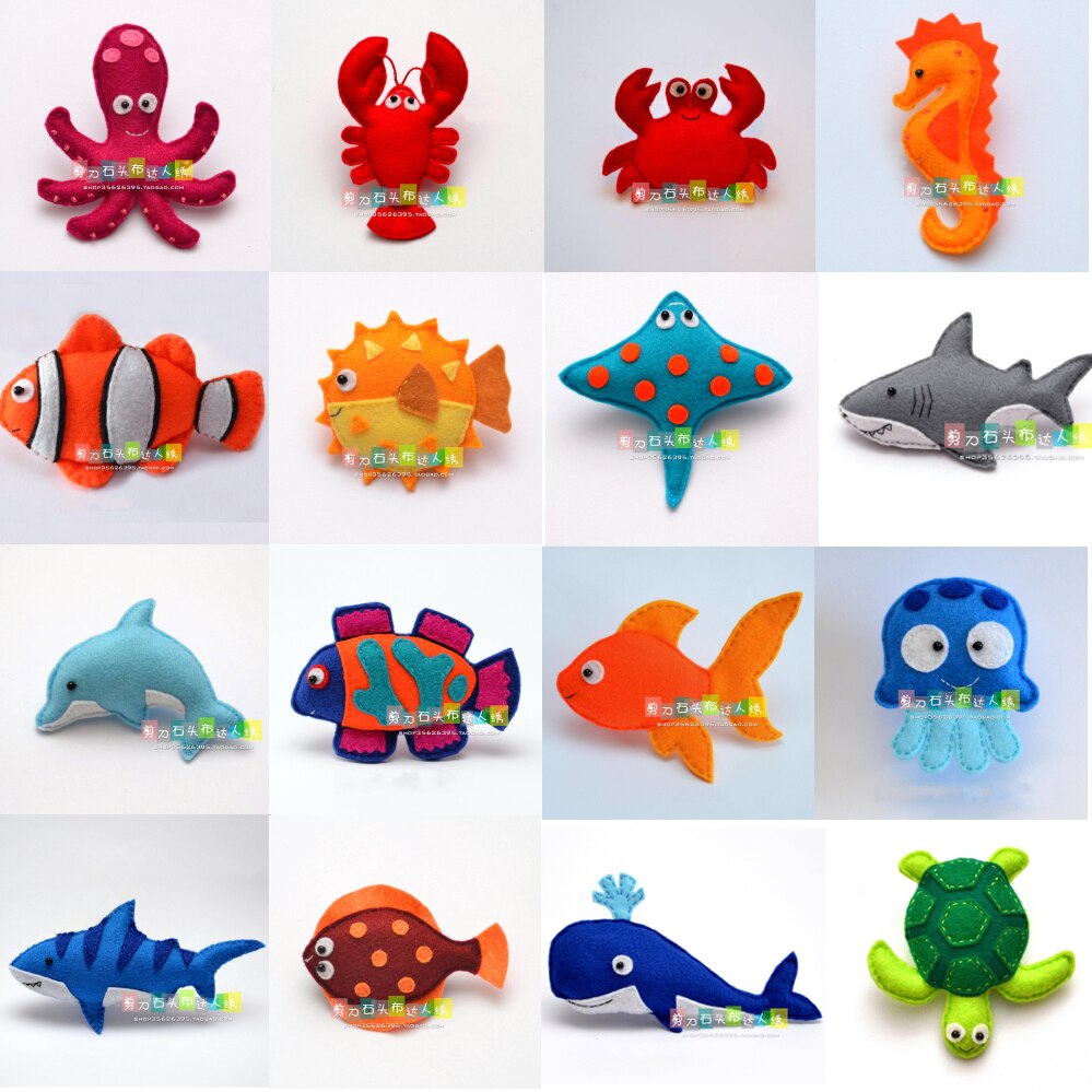 DIY podwodny świat zwierząt morskich zestaw z filcu z włókniny Craft DIY zestaw do szycia materiał Handwork DIY robótki suppli