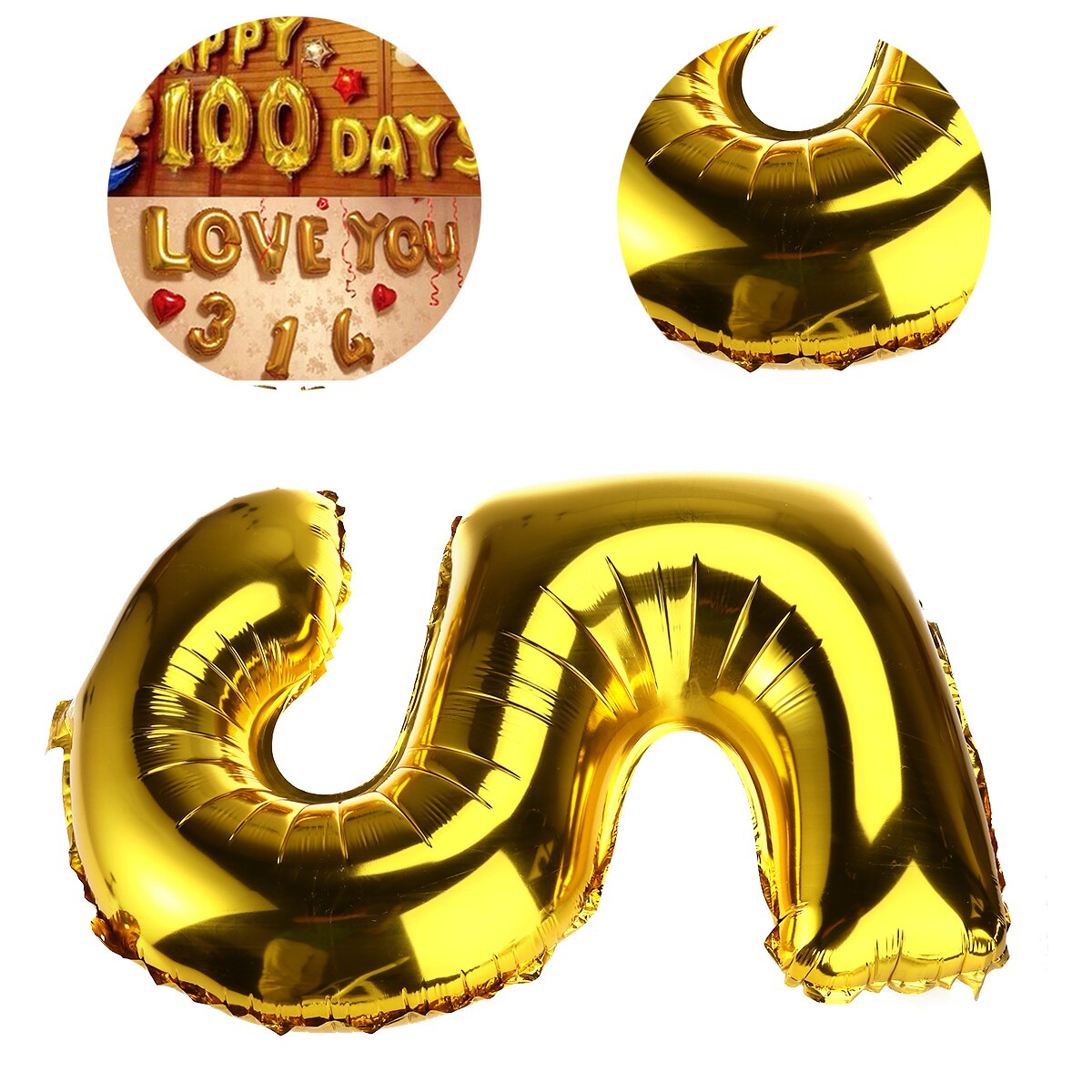 32 inch Number Balloons Party Supplies Helium Thickened Decoration Duable Balloons for Wedding
