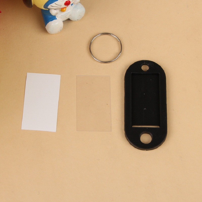 30 stk plast nøgle tags diverse nøgleringe id tags navnekort fob label