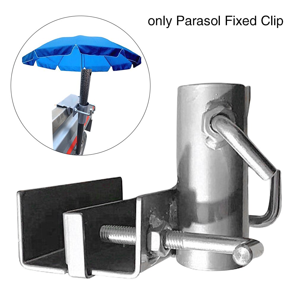 Heavy Duty Metal Outdoor Garden Bracket Courtyard Umbrella Stand Beach Patio Waterproof Balcony Portable Parasol Fixed Clip