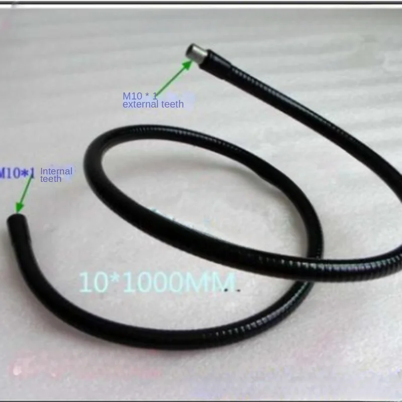 Dia10mm 20-200cm Long M10 Male Female Thread Soft Flexible Conduit DIY Metal Silicon Gooseneck Hose Serpentine Tube Clamp Lamp: plum
