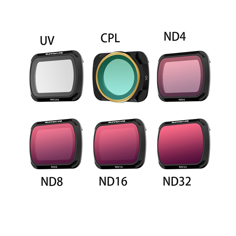 Filtro de lente MCUV CPL ND/PL, filtros ND 4 816 32 ND4-PL ND8-PL, Kit de filtros de ND16-PL para DJI Mavic Air 2, accesorios para Drones: set of 6 mix