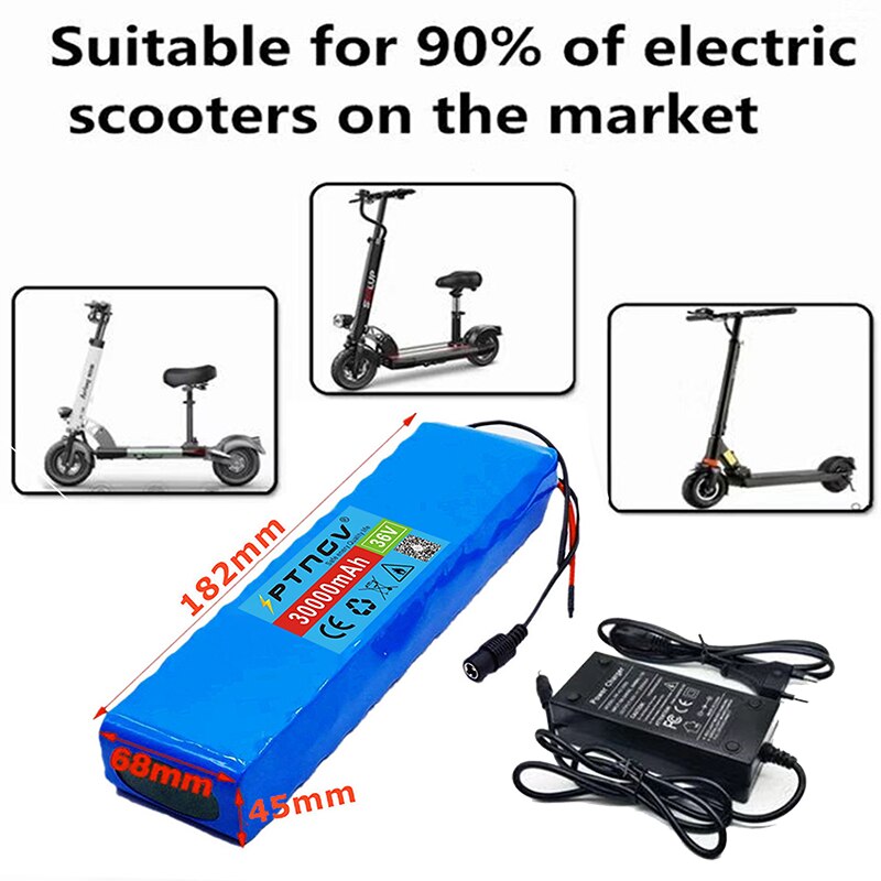 Akumulator 10S2P 36V 30ach akumulator ebike 18650 akumulator litowo-jonowy 500W duża moc i pojemność 42V skuter motocyklowy z ładowarką