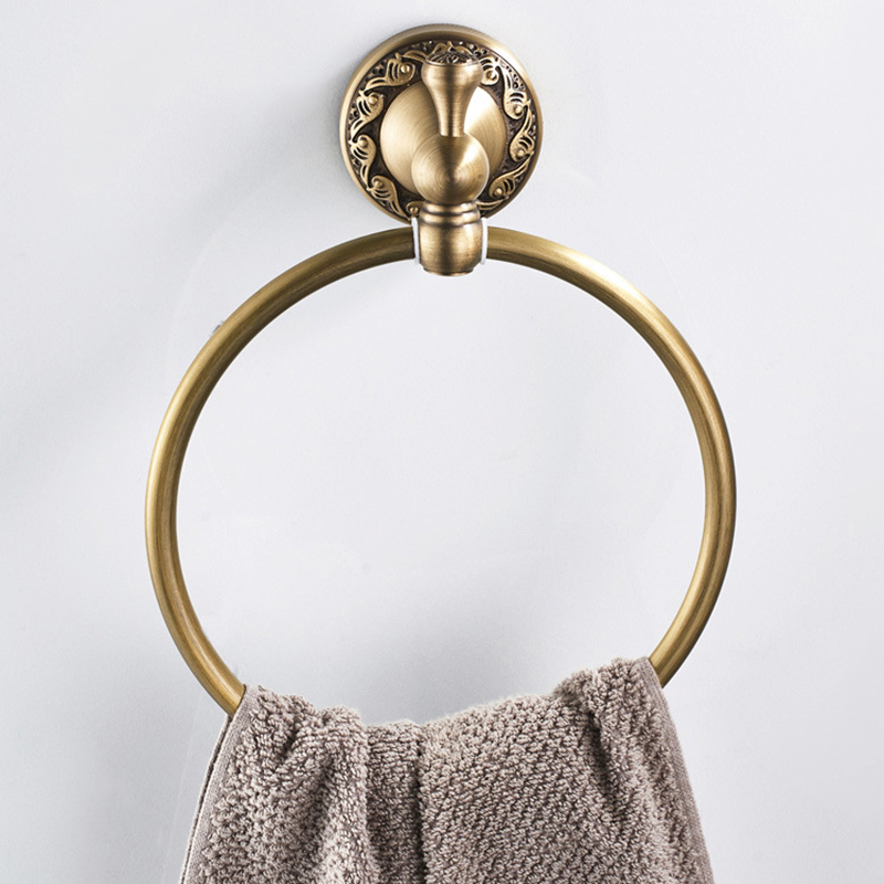 Juego de accesorios de baño antiguos, soporte de papel de latón, accesorios de baño, soporte escovado para inodoro montado en la pared, ganchos para barra de toalla: Gris claro