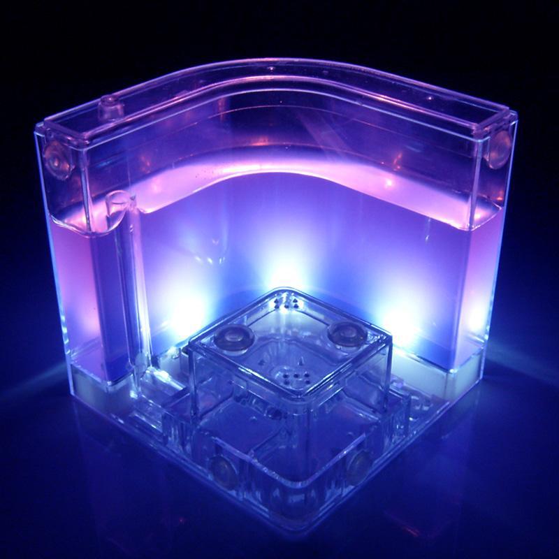 USB Colorful Insect Feeding Box with LED Light Ant Farm Ant House Castle Insect Box Ecological Toy Education Model: Purple