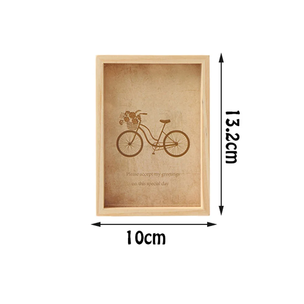 Marco de fotos Vintage de madera para decoración del hogar, Mini marcos de fotos, soporte para muestras de plantas, marco artesanal, decoración de boda: Style2-10x13.2cm