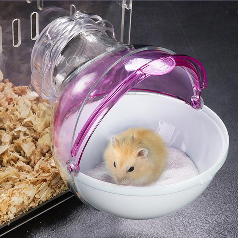 Small Pet Animal Cage External Bathroom with Toilet for Chinchilla Hamster Guinea Pigs Small Animal Bathing