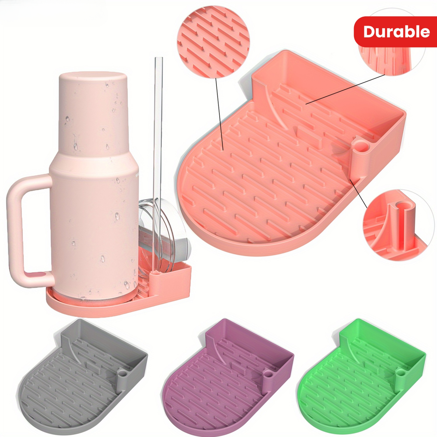 Vaso de silicona de , estante para tienda en seco, estación de secado de vasos para limpiar tazas y almacenamiento, soporte para vasos de agua