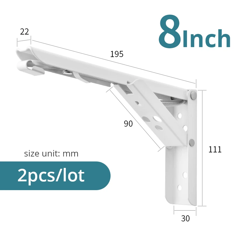 Soporte triangular plegable montado en la pared, banco, mesa, estante de almacenamiento, Hardware de muebles, estante de almacenamiento de resorte pesado: Rojo