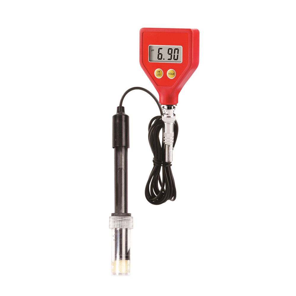 Yieryi peau PH mètre modifiable données tenir Ph mètre numérique avec électrode de verre pointu pour l'eau alimentaire fromage lait sol: ph-98109L