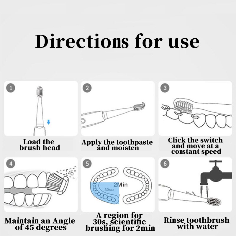 Smart Sonic Electric Toothbrush XaoMi Electric Toothbrush Best 5 Modes USB Rechargeable With Replacement Brush Head