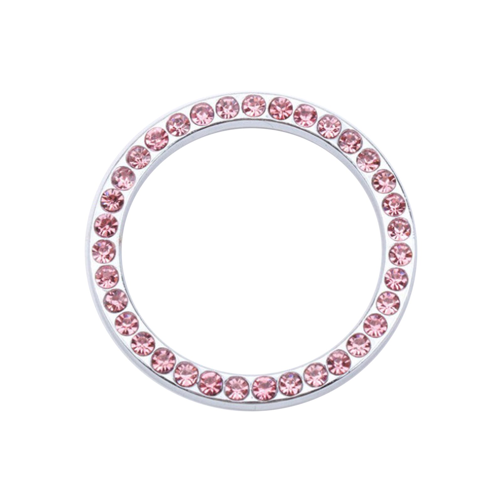 Auto Starter Switch Decor Auto-interieur Strass Ring Auto Starter Ring Decoratie Auto Interieur Decoratie Vrouw: Pink