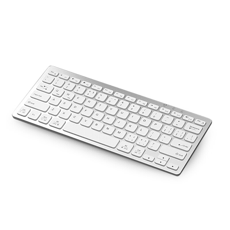 B.O.W Small Rechargeable Keyboard Bluetooth , Keyband and Mouse Wireless Combo For Computer, Laptop, Tablet: Silver keyboard only