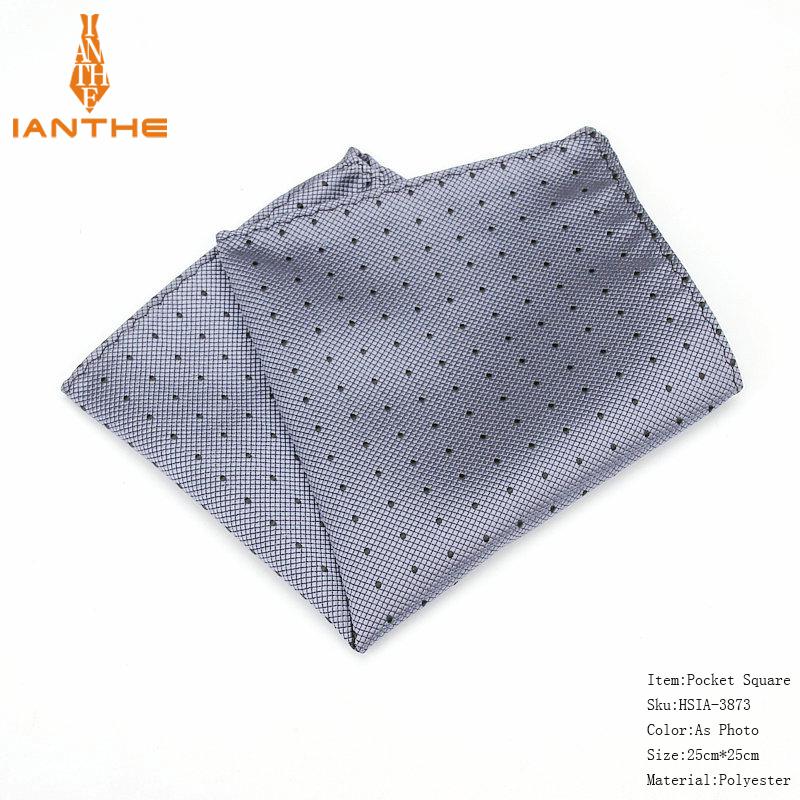 Mannen Klassieke Pocket Vierkante Dot Patroon Zakdoek Mode Zakdoek Voor Mannen Pakken Zakdoeken Vintage Handdoek Accessoires Marine: IA3873