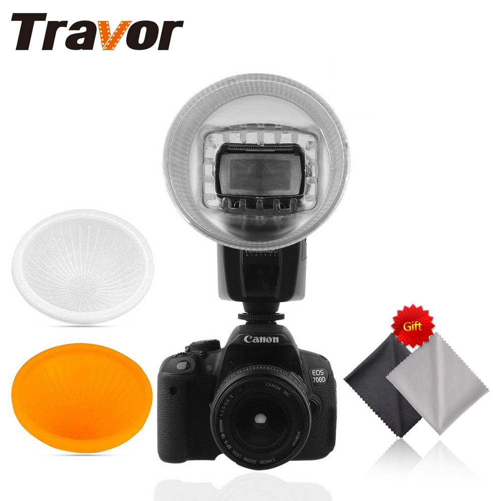 Travor Lambancy Dome Flash Diffuser voor Canon 550EX 580EX 580EX II 600EX met 2 stuks Microfiber Lens Doek