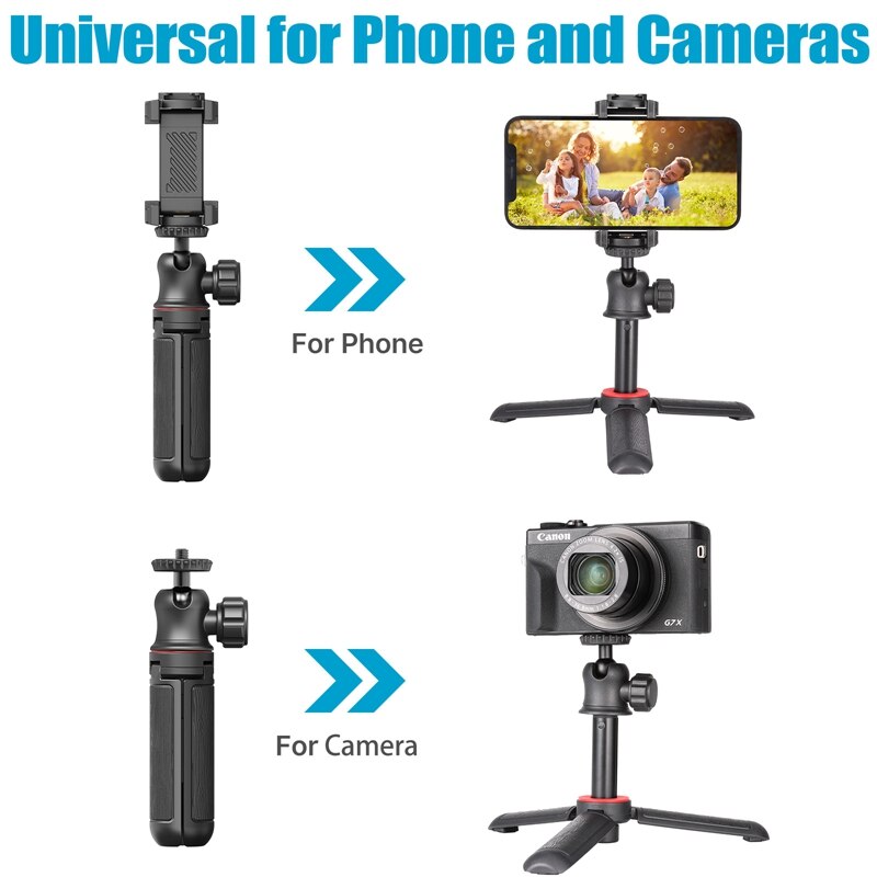 Ulanzi Mini treppiede pieghevole Smartphone Vlog treppiede supporto per telefono per iPhone 12 Pro Max SLR Camera Vlog con testa a sfera regolabile