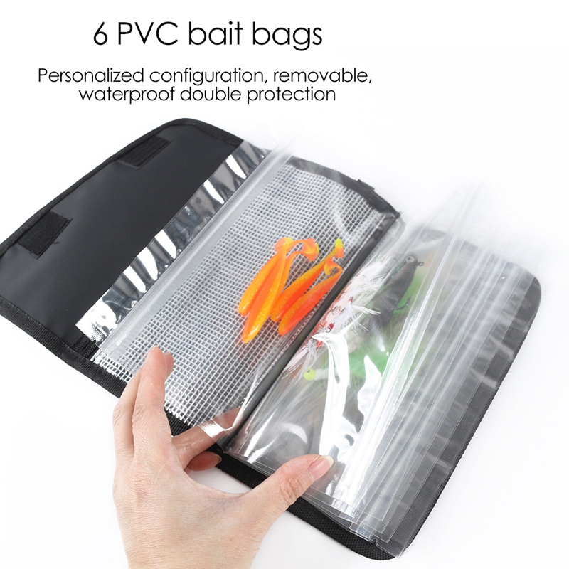 Fishing Bait Bag Waterproof Portable Fishing Bait Finishing Storage Bag Box Soft Bait Storage Bag Fishing Tackle Bag