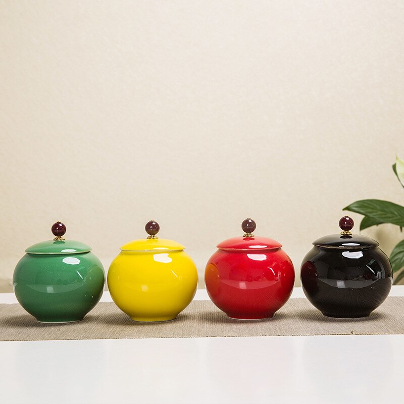 Urne ronde en porcelaine pour animaux de compagnie, pot à cendres de style chinois pour les chats et les chiens, souvenir de crémation