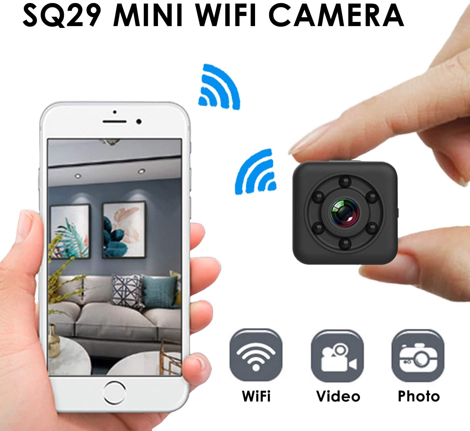 SQ29 Wifi Mini Camera Hd Kleine Sensor Nachtzicht Camcorder Sport Dv Micro Camera Met Waterdichte Shell Ondersteuning Verborgen Tf kaart