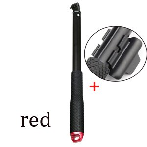 Aluminium 43 "Go Pro Hero 9 Einbeinstativ Selfie Stick + Fernbedienung clip halter Für GoPro hero 8 7 hero 5 zubehör: red X clip