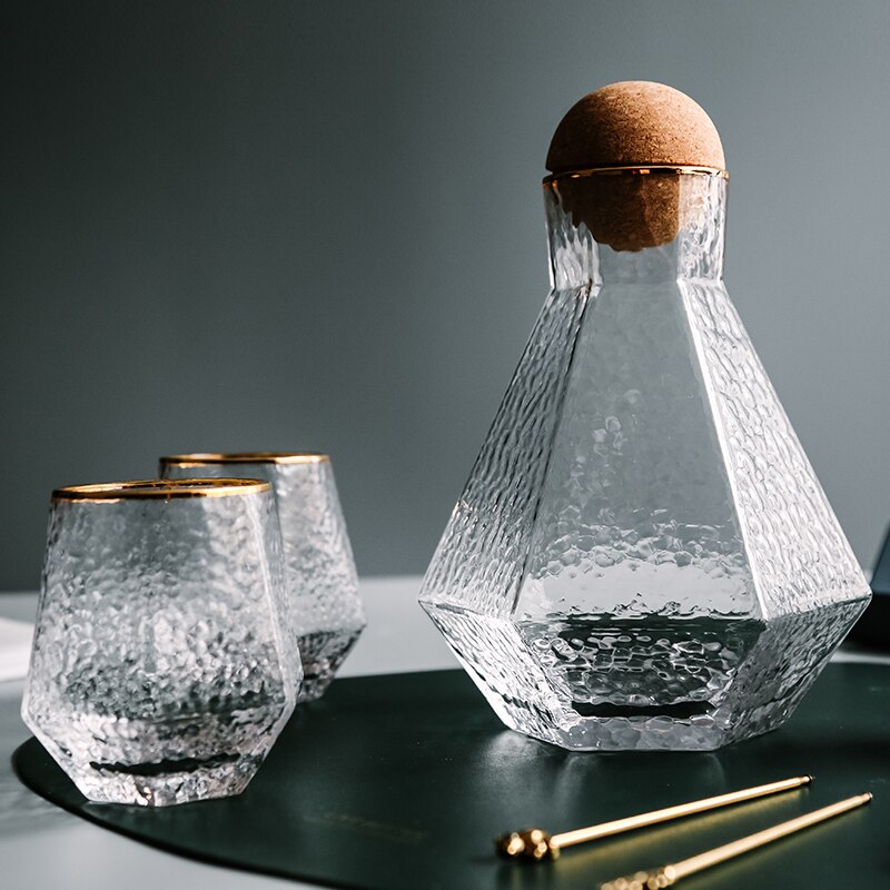 Nordic Wind Glass Cold Water Bottle Set Home Phnom Penh Tea Cup Wine Glass Large Capacity High Temperature Water Bottle