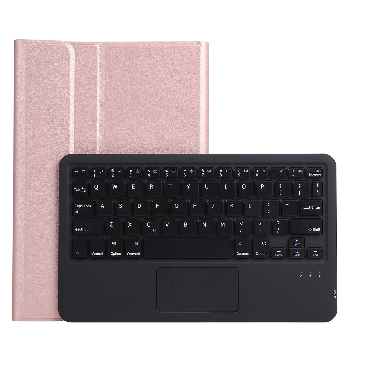 Pokrowiec na klawiaturę Bluetooth touchpad do tabletu Samsung Galaxy Tab A7 10.4 2020 pokrowiec na klawiaturę bezprzewodową odpinany futerał ochronny: Rose Gold with Black